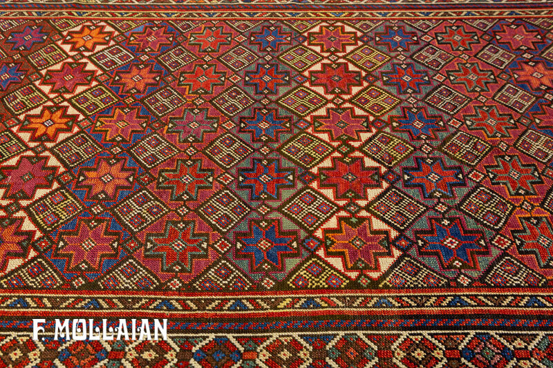 Antique Persian Kurdo Runner Carpet  n°:10813434